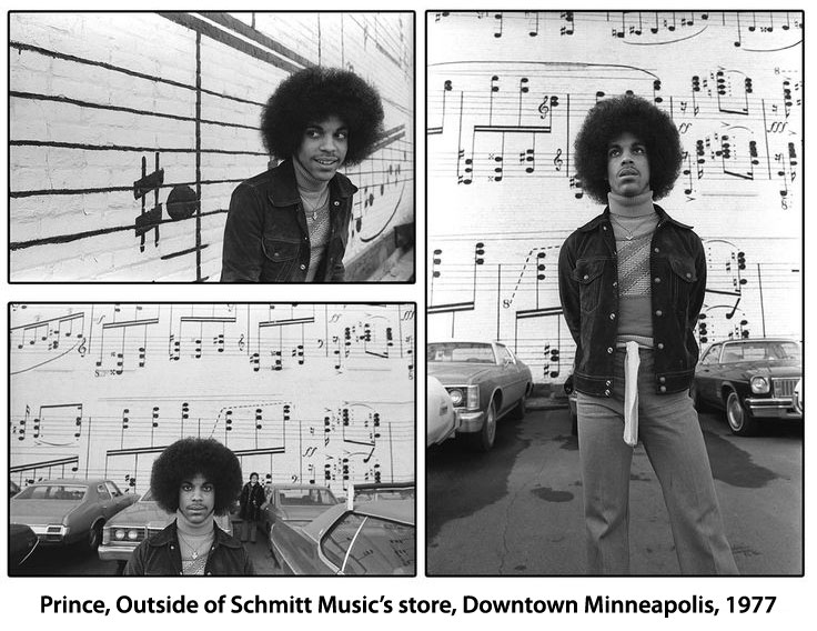 Prince, Outside of Schmitt Music's store, Downtown Minneapolis
