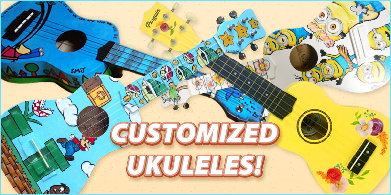 Ukuleles customized, contest examples
