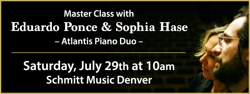 Master Class with Eduardo Ponce & Sophia Hase at Schmitt Music Denver