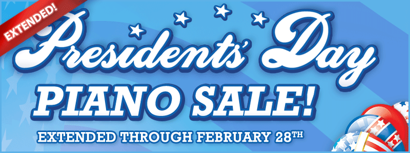 Extended: Presidents’ Day Piano Sale at Schmitt Music piano stores!