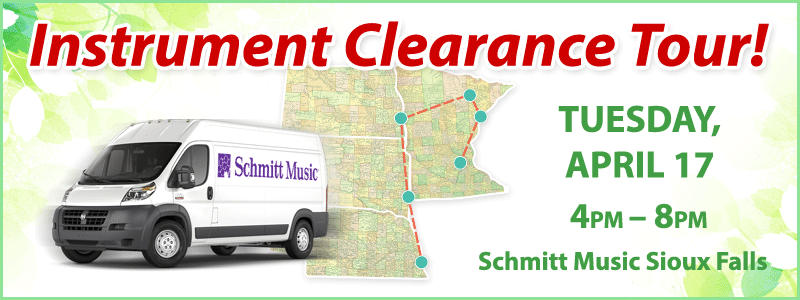 Band and Orchestra Instrument Clearance Tour in Sioux Falls