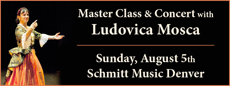 Master Class and Concert with Ludovica Mosca at Schmitt Music Denver