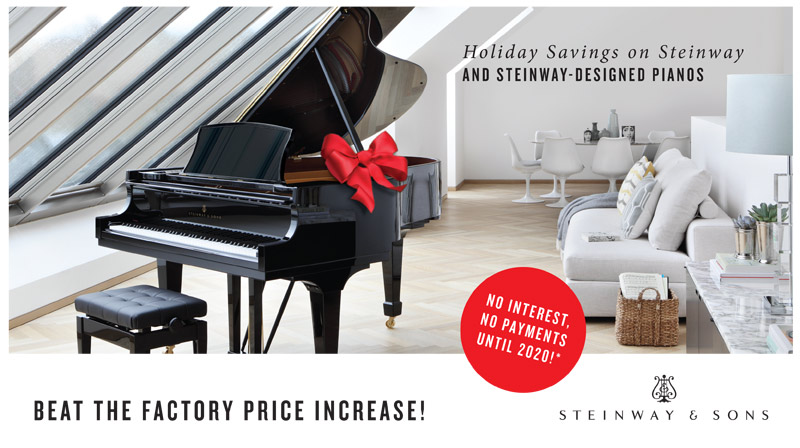 Steinway Piano Savings Event: No Interest, No Payments until 2020