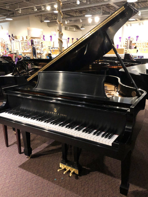 Used Steinway M Ebony 5'7" Ebony Satin Grand Piano