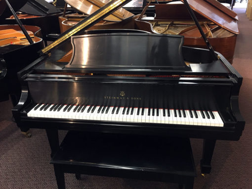 Used Steinway Model L 5'11" Ebony Satin Grand Piano