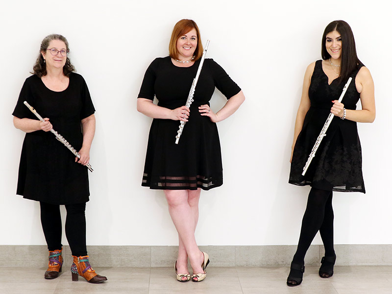 Schmitt Music Flute Specialsits: Katie Lowry, Dr. Rachel Haug Root, Bianca Najera