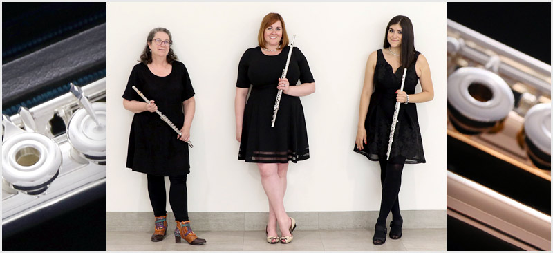Flute Gallery Specialists: Katie Lowry, Dr. Rachel Haug Root, Bianca Najera