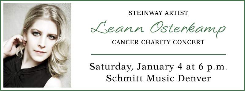 Steinway Artist Leann Osterkamp Cancer Charity Concert at Schmitt Music Denver