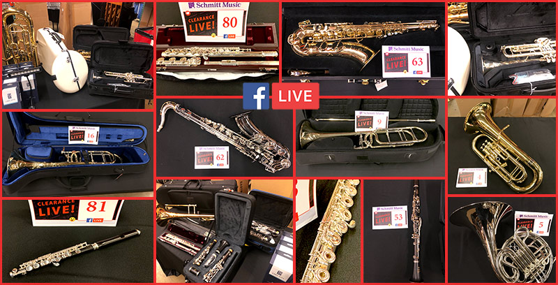 Brass, Woodwind Instrument Clearance Sale on Facebook Live