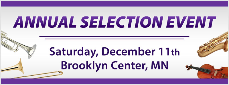 Annual Selection Event, Saturday, December 11, Brooklyn Center, MN