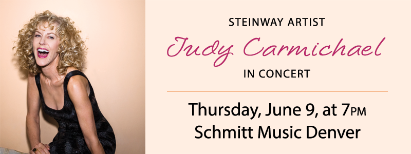 Steinway Artist Judy Carmichael in Concert at Schmitt Music Denver