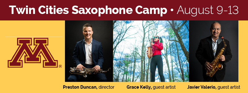 Twin Cities Saxophone Camp – UMN Schmitt Music Saxophone Series
